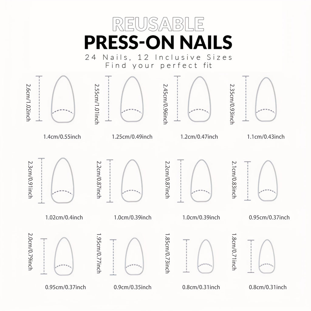 24pcs Pink Almond Shaped Press-On Nails, Medium Length, Glitter Finish, False Nails for Manicure, Beauty & Personal Care, Foot & Hand Nail Care