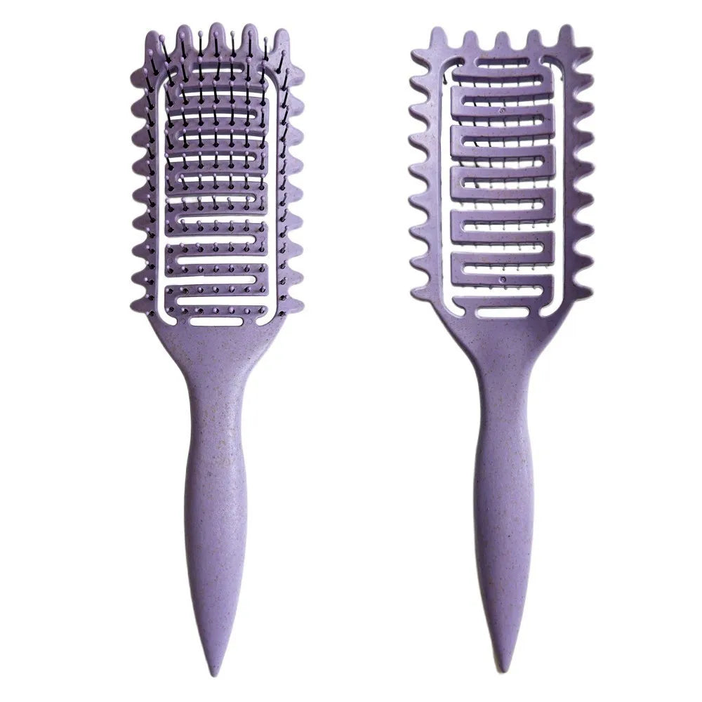 Multiple New hair soft hair comb styling curly hollow-out bounce hair comb Curl Define Styling Brush