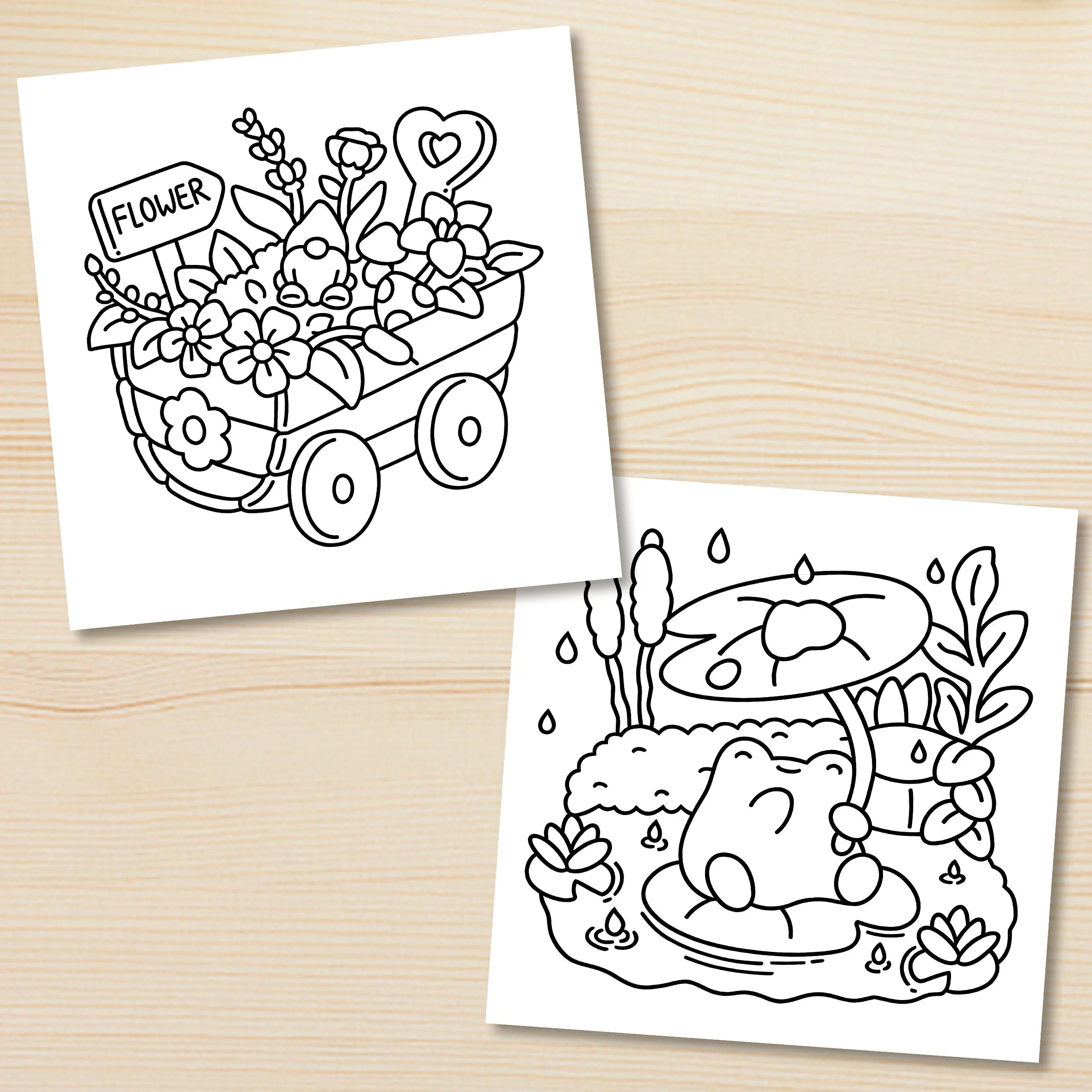 TINY GARDENS Bold-easy Patterns Coloring Book for Adults Cute Drawing Book Perfect Gift for Party and Birthday