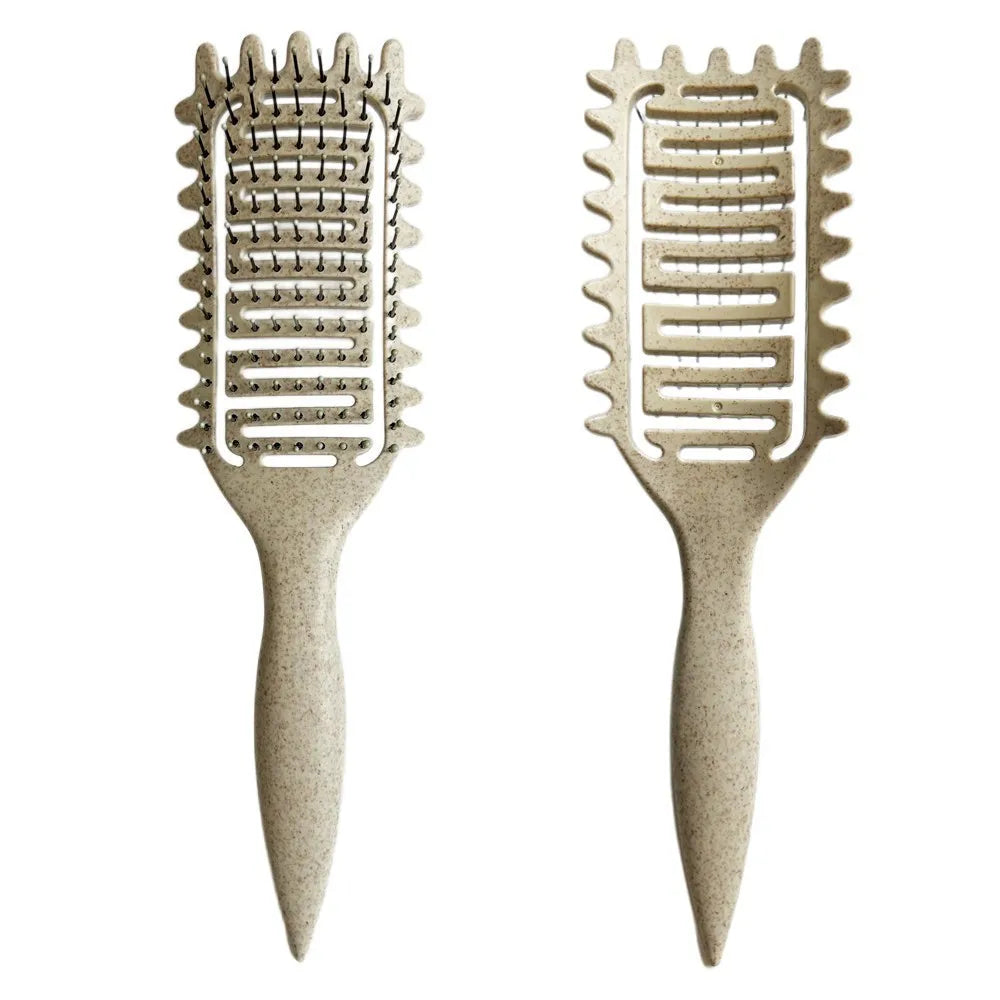 Multiple New hair soft hair comb styling curly hollow-out bounce hair comb Curl Define Styling Brush