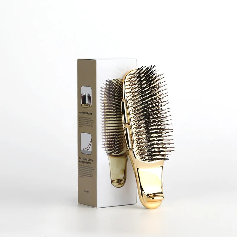 Multiple New hair soft hair comb styling curly hollow-out bounce hair comb Curl Define Styling Brush
