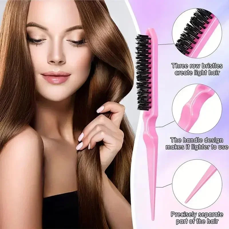 1/5pcs Detangling Comb Set Curl Candy Bursh Curved Rat Tail Comb Edge Control Brush Spray Bottle Massage Hair Styling Tools