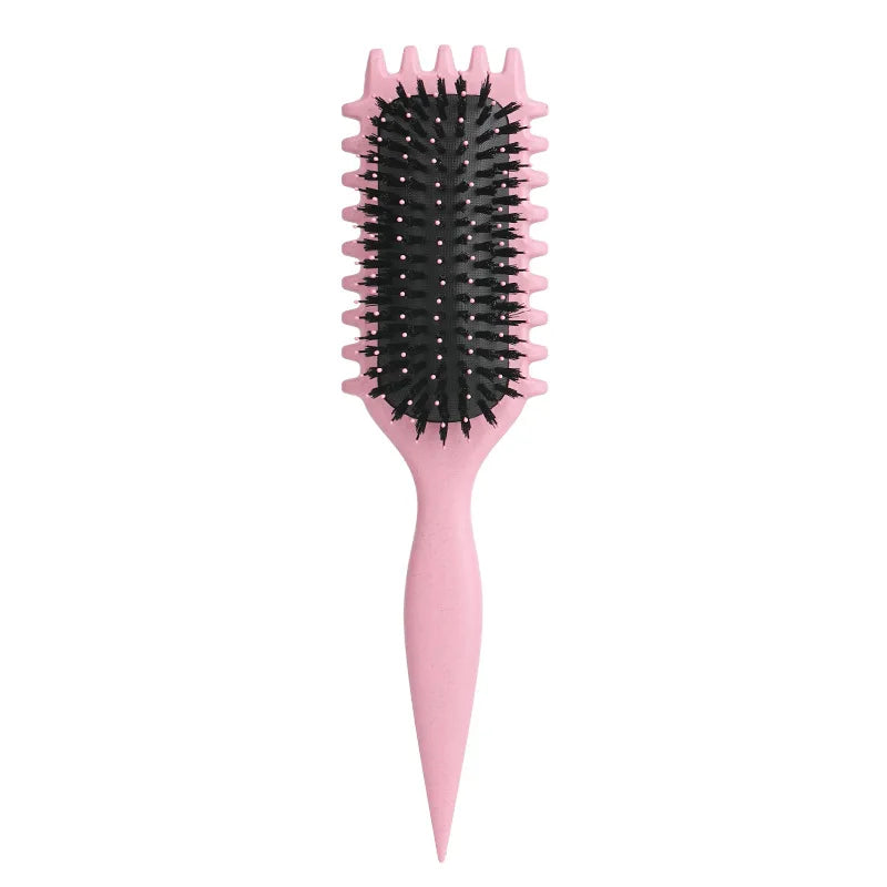 Multiple New hair soft hair comb styling curly hollow-out bounce hair comb Curl Define Styling Brush