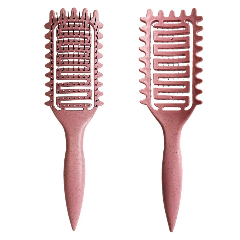 Multiple New hair soft hair comb styling curly hollow-out bounce hair comb Curl Define Styling Brush