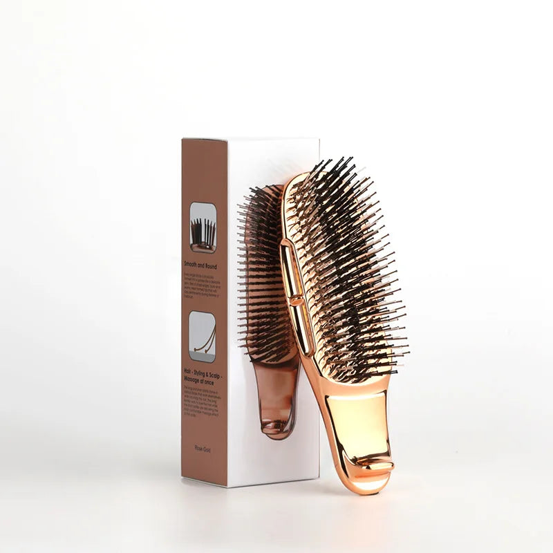Multiple New hair soft hair comb styling curly hollow-out bounce hair comb Curl Define Styling Brush