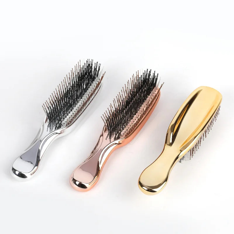 Multiple New hair soft hair comb styling curly hollow-out bounce hair comb Curl Define Styling Brush