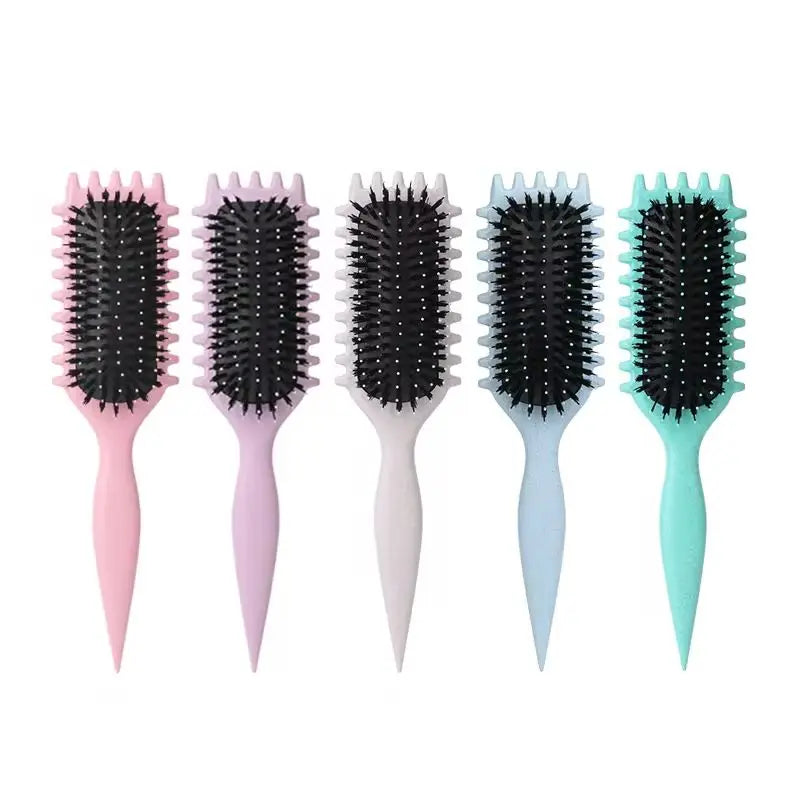 Multiple New hair soft hair comb styling curly hollow-out bounce hair comb Curl Define Styling Brush