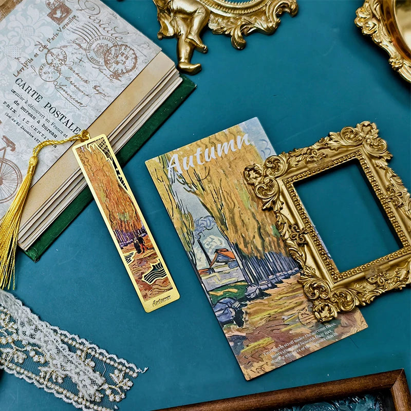 1pc Hollow Literary Flower Metal Bookmark Exquisite Painting Lily Rose Shape Gifts for Book Lovers Writers Readers