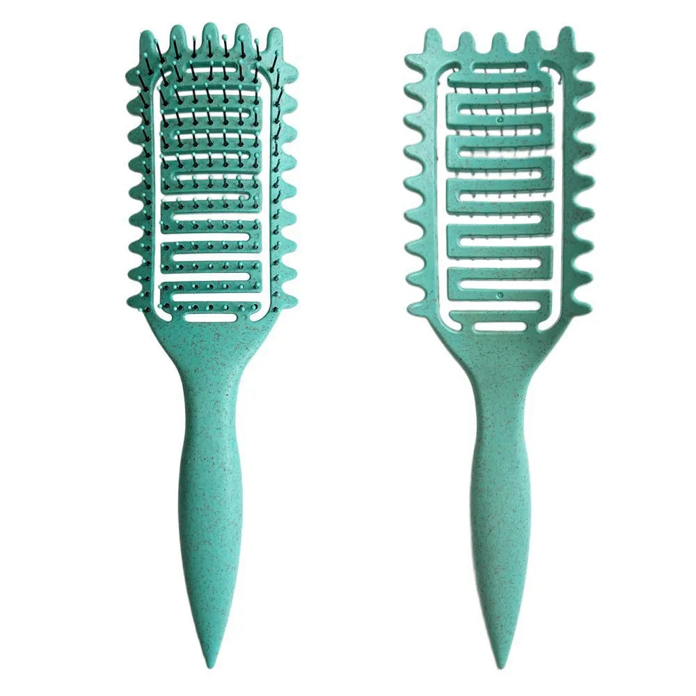 Multiple New hair soft hair comb styling curly hollow-out bounce hair comb Curl Define Styling Brush