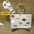 500PCS Kawaii Cartoon Cat Tuo Tuo Roll Stickers Skateboard Laptop Luggage Skateboard Phone Gift Waterproof Phone Cute Sticker ﻿