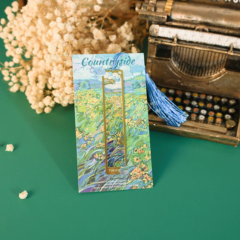 1pc Hollow Literary Flower Metal Bookmark Exquisite Painting Lily Rose Shape Gifts for Book Lovers Writers Readers