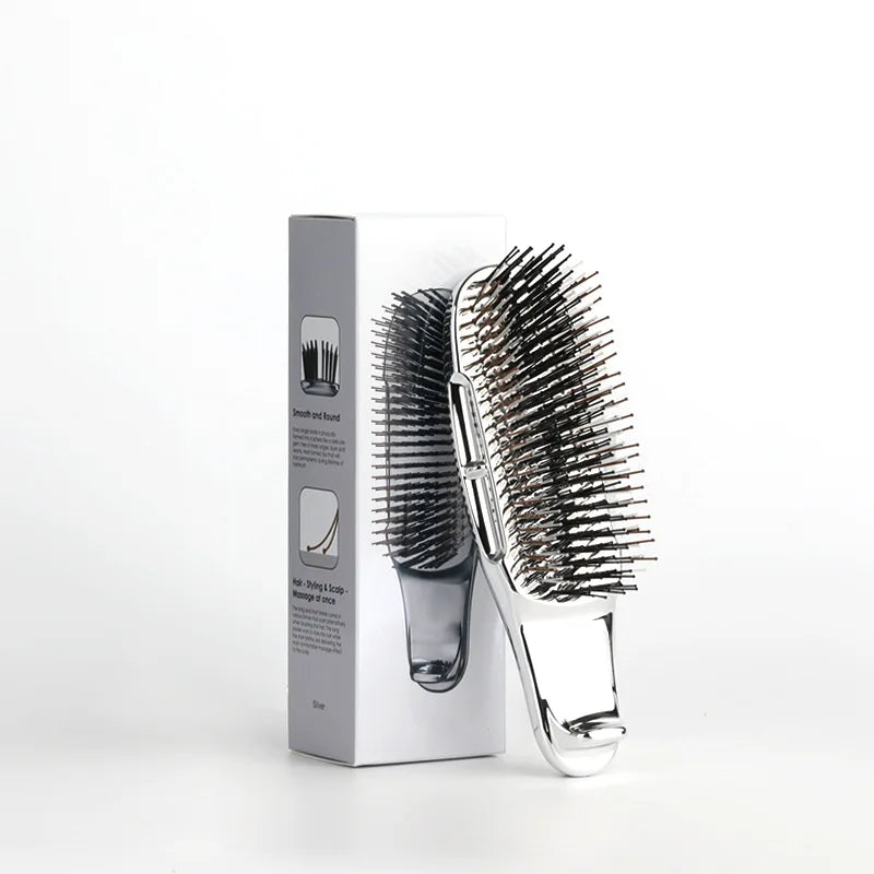 Multiple New hair soft hair comb styling curly hollow-out bounce hair comb Curl Define Styling Brush